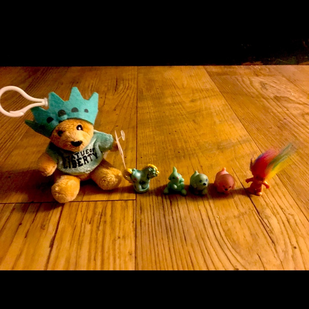 Liberty Bear Keychain mini troll my lil pony, dogs
